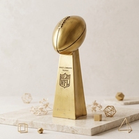Trofeo de Fútbol Americano Artificial Personalizado, de Resina, Pintado a Mano, de Varios Tamaños, con Gran Diseño Artístico, para Recuerdo/Fans/Hogar