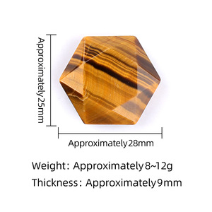 Ornement en cristal naturel Étoile <span class=keywords><strong>de</strong></span> David Hexagramme, <span class=keywords><strong>pierre</strong></span> précieuse facetée double face pour <span class=keywords><strong>la</strong></span> fabrication <span class=keywords><strong>de</strong></span> bijoux DIY - Product Image 3
