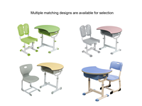 Ensemble de mobilier scolaire moderne GUANGWEI, table et chaise de classe réglables en hauteur pour les élèves de la 3ème à la 6ème année
