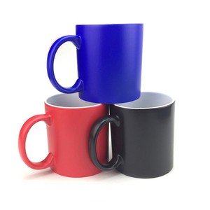 Ma Thuật Thay Đổi Màu Sắc Tùy Chỉnh 11Oz Trống Gốm Mugs Cup Tự Làm Thăng Hoa Với LOGO Của Bạn Hình Ảnh Hình Ảnh Tráng Quà Tặng In - Product Image 3