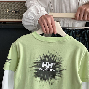 Nouvelle Collection 2026 – Ensemble Coton Deux Pièces Garçon : T-shirt et <span class=keywords><strong>Sous</strong></span>-vêtement à Manches Longues Style Coréen avec Lettres – Décontracté et Tendance - Product Image 5