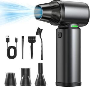 High Efficiency <b>Electric</b> 130000rpm Turbo Blower Vacuum Cleaner Handheld Cordless DIY Air <b>Duster</b> for Car Garden Pet Hair & Leaves - Product Image 1