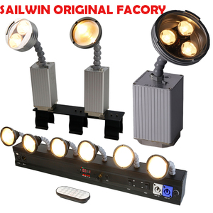 Sailwin Factory Bullet Epin 10W Warmwhite/Coolwhite alimentado por batería LED Pinspot Light con 20in1 Charing Flight Case para boda - Product Image 3