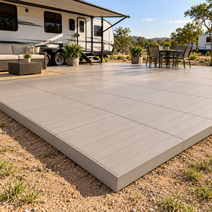 Tarima Prefabricada de WPC para Patio Exterior Moderno, Impermeable, de Acero Galvanizado, Altura Ajustable, Superficie Antideslizante para Jardín - Product Image 5