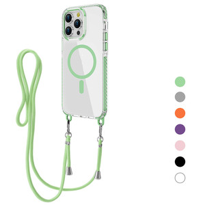 Étui de téléphone magnétique <span class=keywords><strong>avec</strong></span> <span class=keywords><strong>cordon</strong></span> pour <span class=keywords><strong>iPhone</strong></span> 16 Pro Max Strap Phone Back Covers pour <span class=keywords><strong>iPhone</strong></span> 16 Pro Magnetic Wireless Charger - Product Image 3