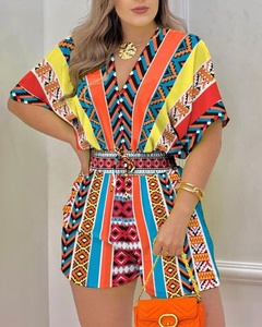 จั๊มสูทผูกเชือกคอวีแขนหลวมของผู้หญิงชุดจั๊มสูทแบบผูกเชือกสำหรับใส่เที่ยวชายหาดแฟชั่นลำลองลำลองฤดูร้อนฤดูร้อนขอบหอยเชลล์ขนาดท้องฟ้า - Product Image 4