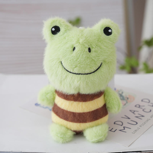 Porte-clés en peluche Kawaii, doux et moelleux, motifs Nœud, Abeille, Grenouille, Ours, Lapin, Chien <span class=keywords><strong>Shiba</strong></span> Inu, breloque de sac, pendentif, poupée - Product Image 5