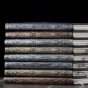 Carnet <span class=keywords><strong>Death</strong></span> Angel personnalisé en similicuir gaufré, journal d'écriture à reliure sans fil, style sombre, cadeau idéal - Product Image 3