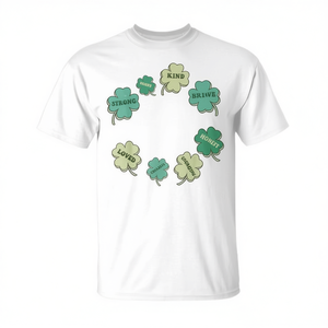 Camiseta del Día de San Patricio con afirmaciones positivas para profesores, diseño de trébol verde, talla unisex para adultos - Product Image 2