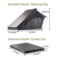 Tente de toit de voiture pour 2 personnes, en aluminium, coque rigide, tout-terrain, SUV 4x4, pour le camping