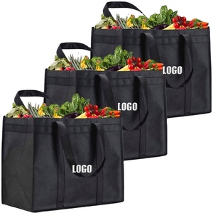 Sacs de shopping réutilisables personnalisés avec logo, écologiques, multicolores, résistants, avec poignées, en tissu non tissé - Product Image 4