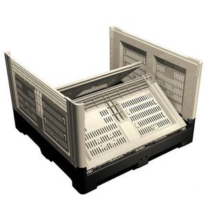 Ağır yük depolama sanayi örgü hdpe büyük istiflenebilir meyve katlanabilir katlanabilir plastik palet kutusu - Product Image 4