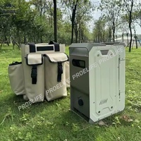 Fagor Chauffe-eau à gaz portable 10L Douche chaude instantanée au propane en métal sans réservoir 65 ℃ Rechargeable pour les activités d'escalade
