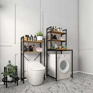 Estante moderno de almacenamiento de metal KINNO para lavadoras para baño, aterrizaje sobre balcón para almacenamiento de inodoro - Product Image 5