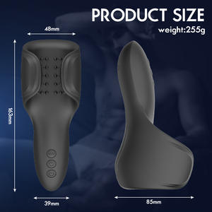 Glans Trainer Penis Massager Mannelijke Bijtende Masturbator Vibrerende Eikel Vibrator Cock Ring Seksspeeltjes Voor Mannen Vertragen Ejaculatie % - Product Image 3