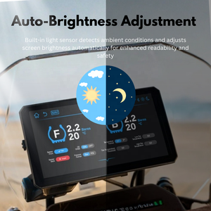 Display per <span class=keywords><strong>Moto</strong></span> da 6 Pollici con Schermo Touch IPS 1000 Nits, TPMS Antifurto, CarPlay e Android Auto per <span class=keywords><strong>BMW</strong></span> Wonder Wheel - Product Image 6