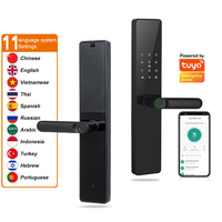 Serrures de porte intelligentes avec sonnette intégrée, application Wifi, carte biométrique, mot de passe, empreinte digitale, pour maison connectée