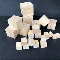 200 pièces inachevé blanc Mini bricolage blocs carrés en bois 1cm bois Cubes solides pour menuiserie artisanat enfants jouet Puzzle faisant du matériel
