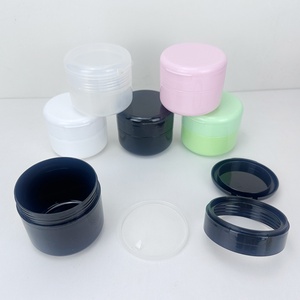 100ml 150ml PP Tooth Powder Container <b>Plastic</b> Round Lid Flip Hinged Cap Remove Makeup Cream <b>Jar</b> Packaging with Flip Cover Spoon - Product Image 5