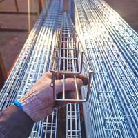 Panier en treillis métallique galvanisé pour chemin de câbles à usage industriel avec pose de câbles