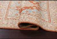 New Orange Oushak Modern Abstract Vegetable Dye Peach/Accent Rug Custom Cotton Handmade Reversible Stain Resistant Pet Friendly