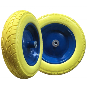 <span class=keywords><strong>Roue</strong></span> <span class=keywords><strong>de</strong></span> <span class=keywords><strong>brouette</strong></span> anti-crevaison en mousse PU sans chambre solide 14 pouces 3.50-8 - Product Image 1