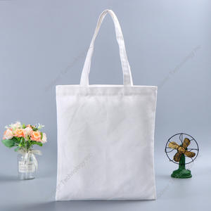 Logotipo personalizado tamaño ecológico reciclado reutilizable a granel gran lona de algodón bolsa de compras de comestibles bolsa de gimnasio - Product Image 6