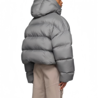 Blouson doudoune matelassé léger et ample à capuche pour homme, collection 2026, vente en gros sur mesure