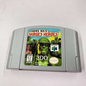 Cartouche de jeu AR MY MEN SARGES HEROS Version US NTSC en plastique pour console 64 - Product Image 3