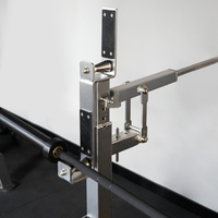 Support de musculation réglable avec système de réglage de la hauteur par levier, personnalisable avec logo, pour athlètes professionnels
