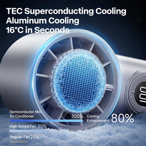 Ventilateurs de <span class=keywords><strong>climatisation</strong></span> semi-conducteurs à grande vitesse 13000 tr/min fabriqués en usine Mini ventilateur à main pliable réversible - Product Image 4