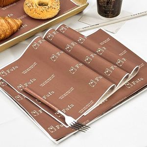 Wholesale Wrapping <b>Paper</b> Deli Packaging Cake <b>Wrap</b> Tray Food Grade Custom logo Printed Grease Proof Sandwich <b>Roll</b> Oil Proof <b>Paper</b> - Product Image 5