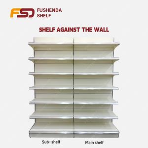 Estante de Góndola para Tienda, Personalizado de Fábrica, con Logotipo y Color, Estantes de Exhibición de <span class=keywords><strong>Metal</strong></span> para Tienda, Estante de Supermercado Blanco - Product Image 4