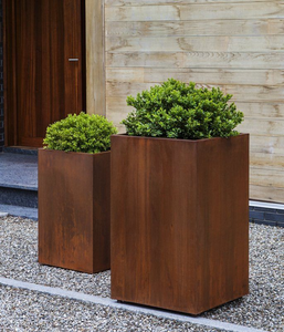 Jardinières rondes en acier corten pour l'extérieur - Pots à arbres écologiques de grande taille pour la maison et le jardin - Product Image 5