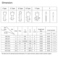 Thermistance NTC PTC, résistance thermosensible, 2.5D 5D 8D 10D 16D 22D - 5 à 20 MF, tous types, capteur thermique de puissance, résistances