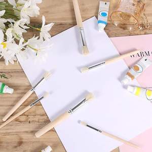 Pinceau pochoir en <span class=keywords><strong>bois</strong></span> modèle de poils en <span class=keywords><strong>bois</strong></span> naturel pinceaux d'art pour <span class=keywords><strong>peinture</strong></span> aquarelle à l'huile acrylique <span class=keywords><strong>sur</strong></span> papier peint en <span class=keywords><strong>bois</strong></span> - Product Image 4
