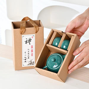 Xishi Teapot Ceramic Kung Fu <b>Tea</b> <b>Set</b> With Lid One Teapot Four Cups Gift Box For Festival Presents - Product Image 2