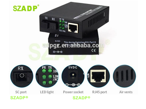 Bán buôn công nghiệp phương tiện truyền thông sợi quang chuyển đổi 20 km | <span class=keywords><strong>Ethernet</strong></span> Coax Analog <span class=keywords><strong>CATV</strong></span> Transmitter-Receiver chuyển đổi 10/100/1000 - Product Image 5