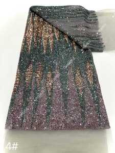 Tessuto Ricamato con Paillettes a Strisce Verticali, Rete, Pizzo, per Abiti <span class=keywords><strong>da</strong></span> <span class=keywords><strong>Sposa</strong></span> alla Moda, Abiti Formali, Costumi di Scena, Pizzo per Abiti - Product Image 4