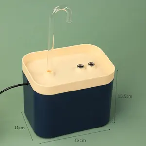 Bebedero eléctrico con filtro automático USB para gatos, bebedero silencioso de 1,5l, bebedero de filtración, dispensador de agua de plástico para mascotas