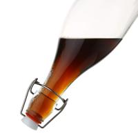 Bouteille en verre transparent à couvercle rabattable avec bouchon étanche à l'air pour boissons à la vodka huile Kombucha bière eau Soda kéfir