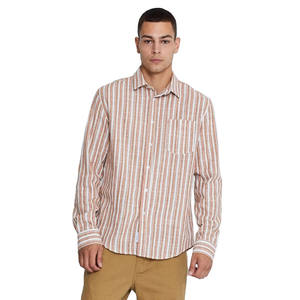 เสื้อเชิ๊ตลายตารางเข้ารูปแขนยาวสำหรับผู้ชาย, สินค้ามาใหม่เสื้อเชิ๊ตผ้าฝ้ายทอลายทแยงผ้าย้อมสีตามสั่งแบบ100% - Product Image 4