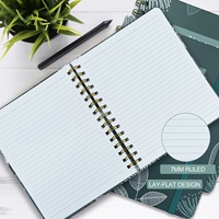 Carnet de notes en spirale à fil, vente en gros, A5, à couverture rigide, personnalisé, planificateur de jour, Journal imprimé, carnet de notes en spirale pour étudiants