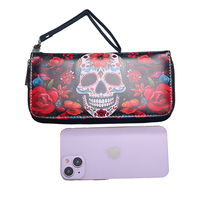 Dompet Panjang Kartun Mewah Desainer Terlaris dengan Kantong Resleting Ganda, Tempat Kartu Kredit, Klip, Ukuran Besar, Unisex, Merk Ternama