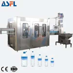 Vollautomatische 500 ml kleine Trinkwasserproduktionslinie über Trinkwasser 3-in-1-Abfüllmaschine