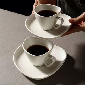 Customized European <b>Latte</b> <b>Cup</b> Saucer Set Ceramic White Personal Design Business Gifts Made From Ceramic Mugs Plastic Metal - Product Image 4