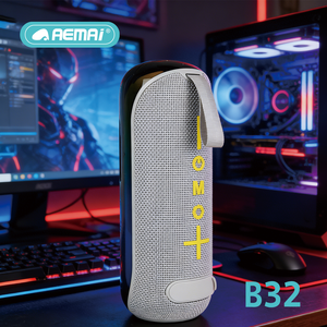 Altavoz Portátil AEMAI B32 BT5.0 de 30W, 2.1 Canales, Luces LED RGB, Controladores Duales, Batería de 12H, Resistente al Agua IPX7, Acabado Negro Plástico - Product Image 4
