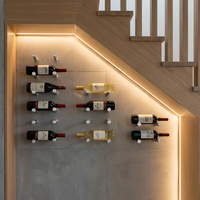 Support mural modulaire en aluminium pour bouteilles de vin, style minimaliste moderne, pour présentoir de bar et quincaillerie d'armoires.