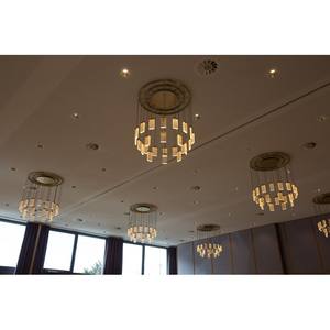 Luxe Moderne <span class=keywords><strong>Grand</strong></span> <span class=keywords><strong>Cru</strong></span> Fait À La Main En Verre Anneau Pendentif Lustre Suspendu Hall D'hôtel Décoratif Villa Escalier Restaurant Éclairage - Product Image 5