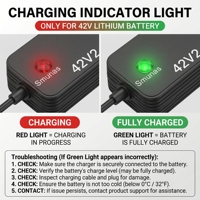 Chargeur rapide certifié 42V 2A pour Xiaomi 4 Lite 5 Elite Segway Ninebot F2 Pro D ES Pro D Bird Skip E-Scooter